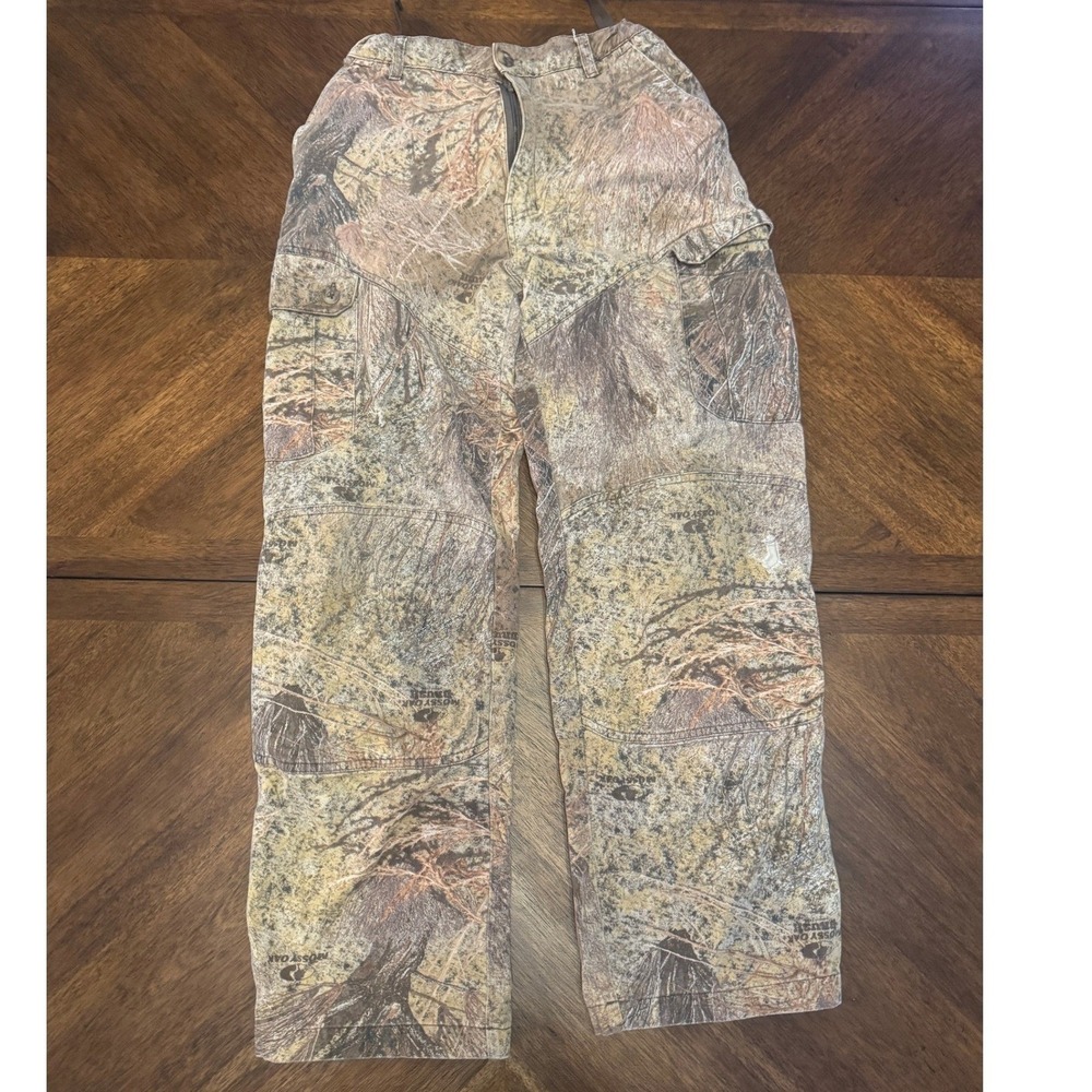 Kids Camo Cargo Pants Mossy Oak Break Up Country Outdoor Hunting Size 16 |J1